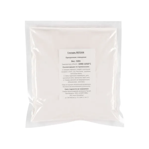 Glazur-prozrachnaya-glanzevaya- 1050 С° (500 гр), REFSAN-2 Glazur-prozrachnaya-glanzevaya- 1050 С° (500 гр), REFSAN-2